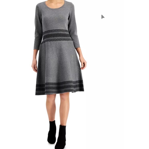 Taylor Gray & Black Sweater Dress - Picture 1 of 8